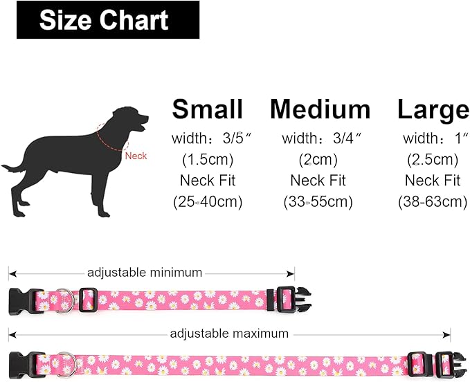 Adjustable Dog Collar with Patterns