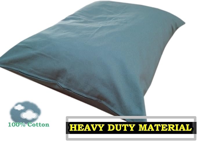 DIY Do It Yourself Durable Tough Green Canvas Pet Dog Bed Pillow Cover + Internal Inner Waterproof Resistant Case Set - Covers ONLY Flat Style (Green Canvas, 47''x29'')