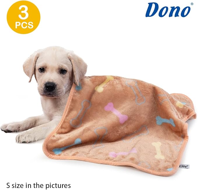 Dono 1 Pack 3 Dog Blankets for Small Dogs
