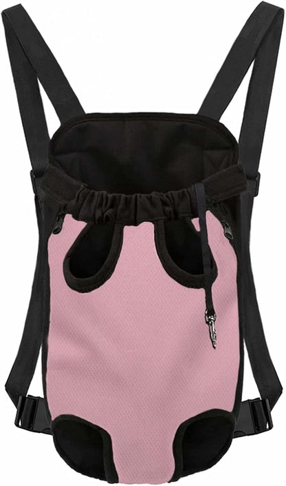 Pink Sling Travel Bag for Dog Cat, Adjustable Strap Hands-Free Pet Backpack for Women Girls, Breathable Polyester Material Puppy Cat Holder Pouch, Small Size