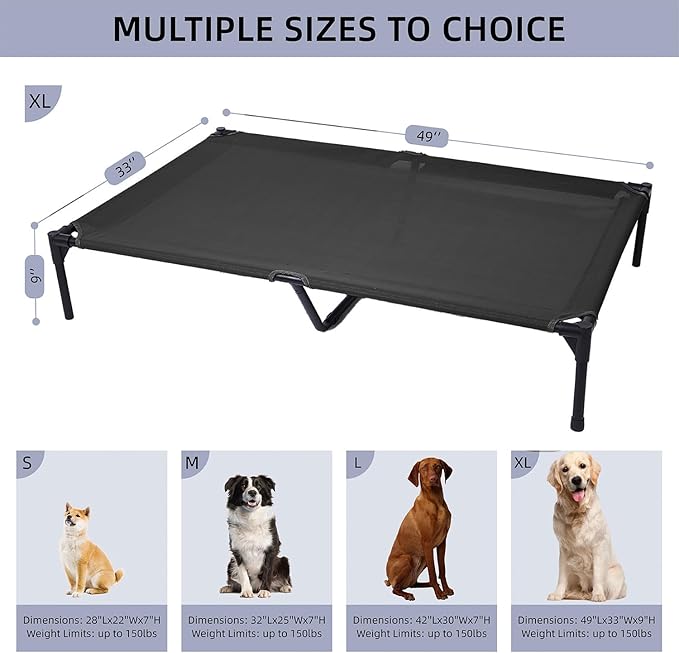 pettycare Elevated Outdoor Dog Bed 49 Inches,