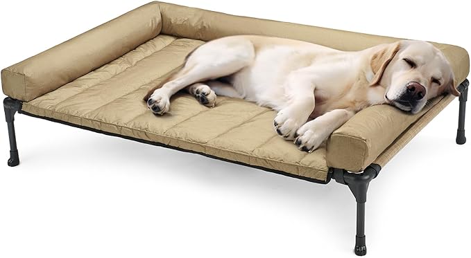 Veehoo Cooling Elevated Dog Bed + Waterproof Removable Pillow-Top Mat CWC2331B