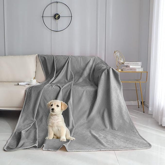 fuguitex Waterproof Dog Blanket Bed Cover Dog Crystal Velvet Moroccan Fuzzy Cozy Plush Pet Blanket Throw Blanket for Couch Sofa(40 * 60 inch