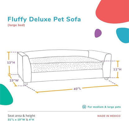 Keet Fluffy Deluxe Pet Bed (40x23x13)