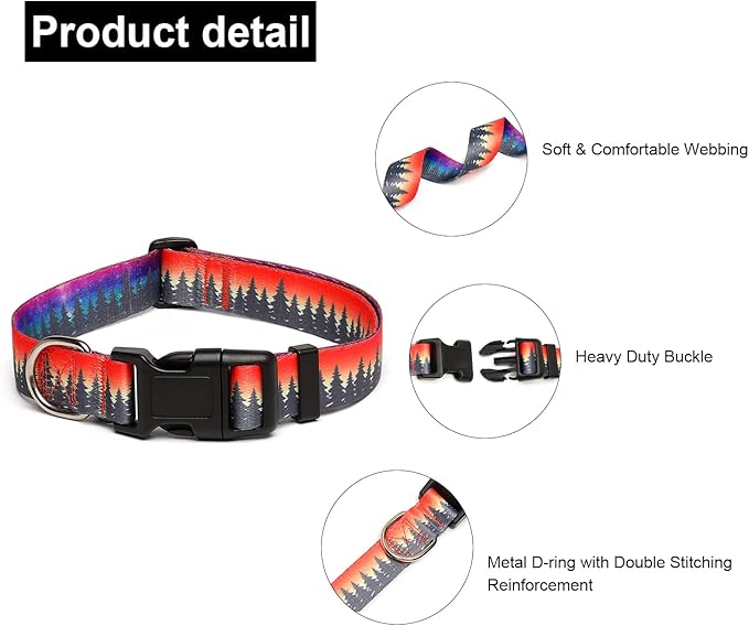Adjustable Dog Collar with Patterns