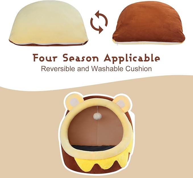 Jiupety Cute Cat Bed Honey Pot