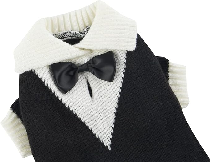 Dog Tuxedo Bow Tie Wedding Party Suit 16" Back