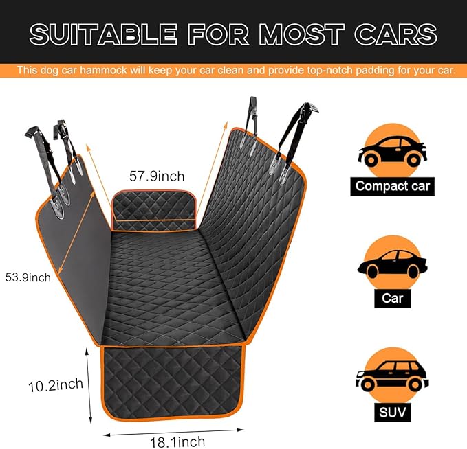 Dog Car Seat Cover 600D Heavy