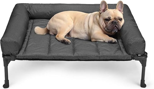 Veehoo Cooling Elevated Dog Bed + Waterproof Removable Pillow-Top Mat CWC2331B