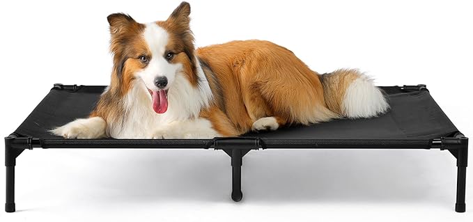 EHEYCIGA 44 Inch Elevated Dog Cot Beds for Large Dogs