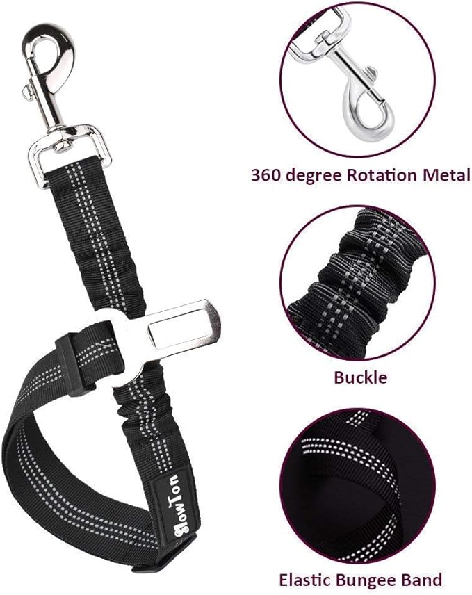 SlowTon Dog Seat Belt Harness for Car