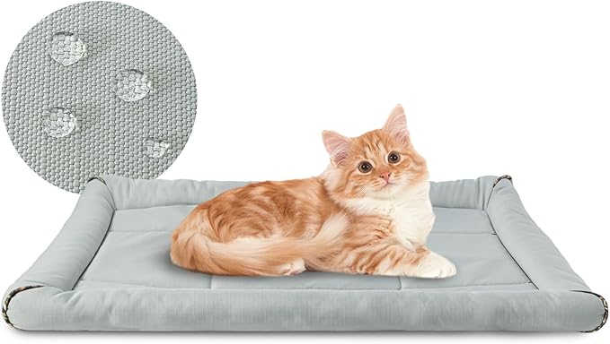 Miguel Oxford Ripstop Outdoor Waterproof Cat Bed for Metal Dog Crates Water-Resistant All Weather Pet Mat Durable Easy Wipe Clean Travel Indoor Outdoor Dog Cat Crate Bed 24inch