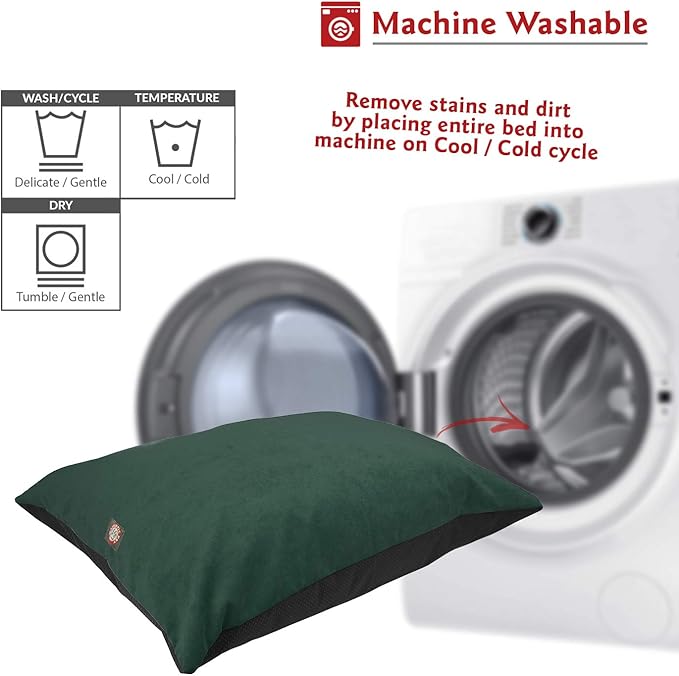 Majestic Pet Rectangle Medium Dog Bed Washable – Non Slip Comfy Pet Bed – Dog Crate Bed Super Value Pillow Dog Bed – Dog Kennel Bed for Sleeping 35 x 28 Inch
