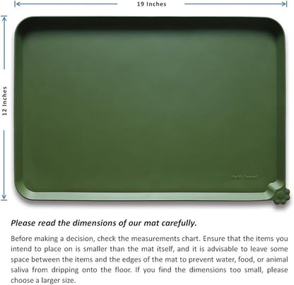 Hoki Found Silicone Pet Food Mats Tray -High-Lips Pet Dog Cat Bowl Mats Placemat