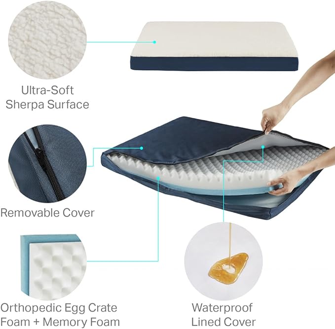 Friends Forever Orthopedic Dog Bed 44x32x3.5