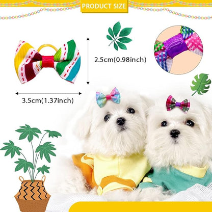 100pcs Pet Dog Bows 1.37x0.98 inch,