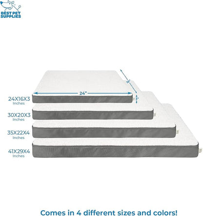 Best Pet Supplies Cute Dog Crate Mat Flat Bed with Waterproof Exterior 30X20X3