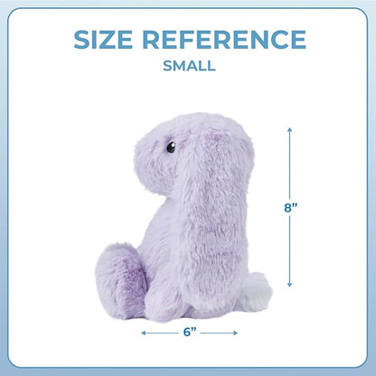 Best Pet Supplies Interactive Bunny Buddy Dog Toy with Crinkle and Squeaky Enrichment for Small and Medium Breed Puppies or Dogs, Cute and Plush - Bunny (Purple), Small