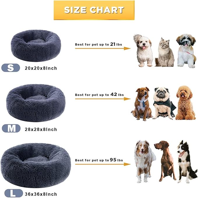 Dog Bed Calming Dog Beds for Small Medium Large Dogs Bed(35")
