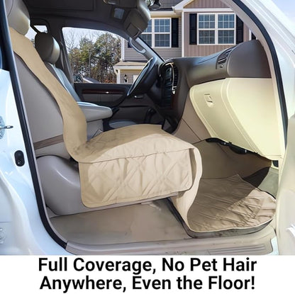 Deluxe Quilted and Padded Dog Pet Car Single Seat Cover with Comfort Fabric and Non-Slip Back Best for Car Truck and SUV 21" Wx72