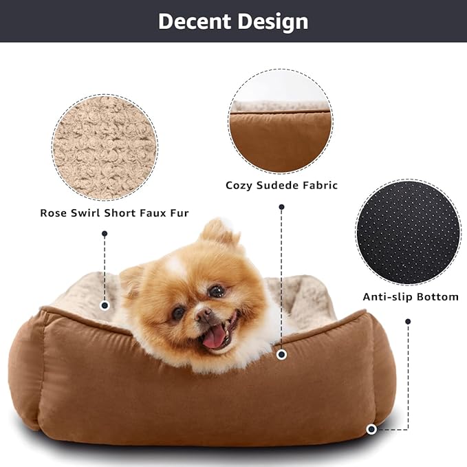 Dog Beds for Medium Sized Dog 30"x22",Brown
