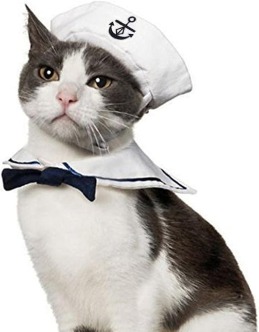 NAMSAN Pet Sailor Costumes for Cats Small Dogs