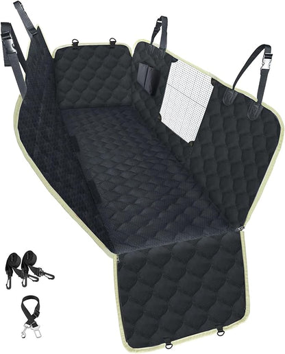 PETICON Dog Car Seat Cover with Mesh Window 100% Waterproof