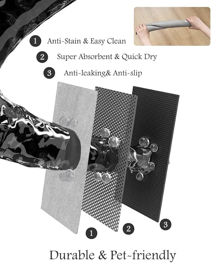 Pet Feeding Mat-Absorbent Dog Mat for Food and