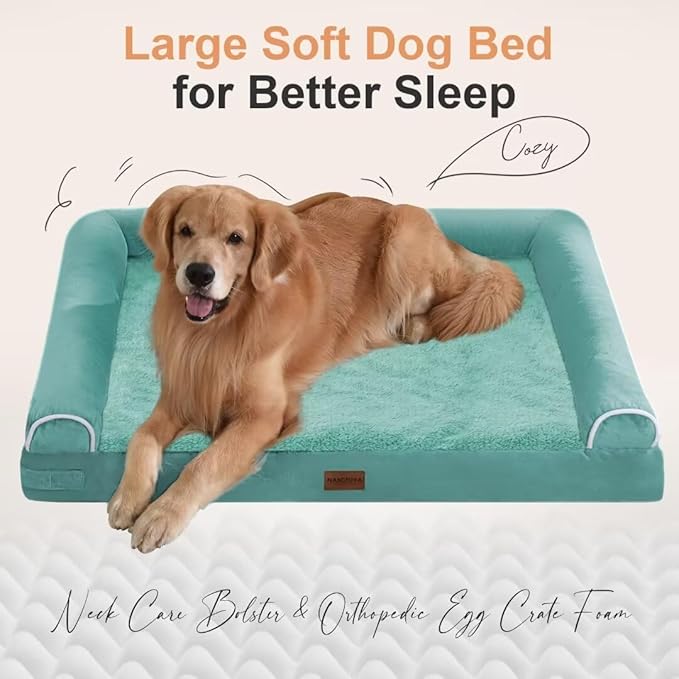 Large Dog Bed Orthopedic Washable: Beds Bolster XXL Bed Big XLarge Dogs Egg Crate Foam Sofa Couch Waterproof Removable Cover