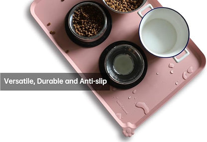 Hoki Found Large Silicone Pet Food Mats Tray