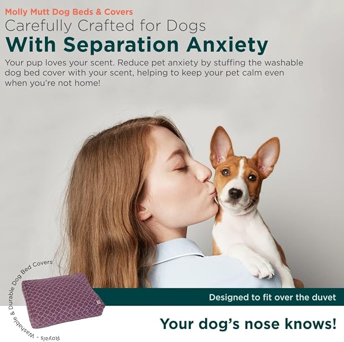 Molly Mutt Huge Dog Bed Cover -Royals 36”X 45”X 5’’ - 100% Cotton