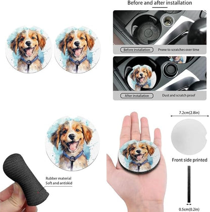 Watercolor Golden Hair 13 PCS Car Accessories Set