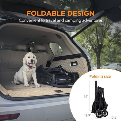 Pet Stroller for Small Dogs – No-Zip Deep Seat