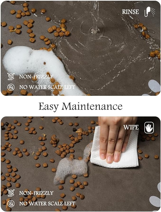 Pet Feeding Mat-Absorbent Dog Mat for Food and