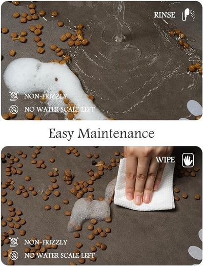Pet Feeding Mat-Absorbent Dog Mat for Food and