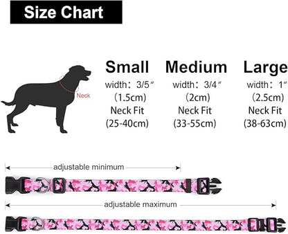 Adjustable Dog Collar with Patterns