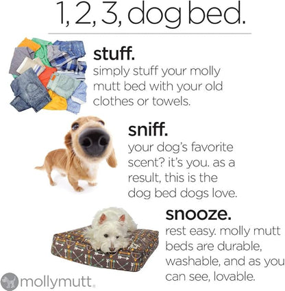 Molly Mutt Small Dog Bed Cover - Daysleeper Print - Measures 22”x27”x5’’ - 100% Cotton - Durable - Breathable - Sustainable - Machine Washable Dog Bed Cover