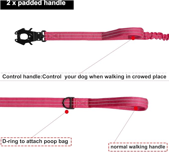 ICEFANG Tactical Dog Leash K9 Training 2 Control 6 FT)