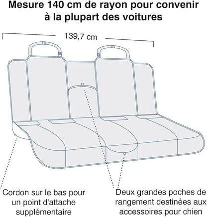 Kurgo Heather Bench Dog Seat Cover 55" Wide