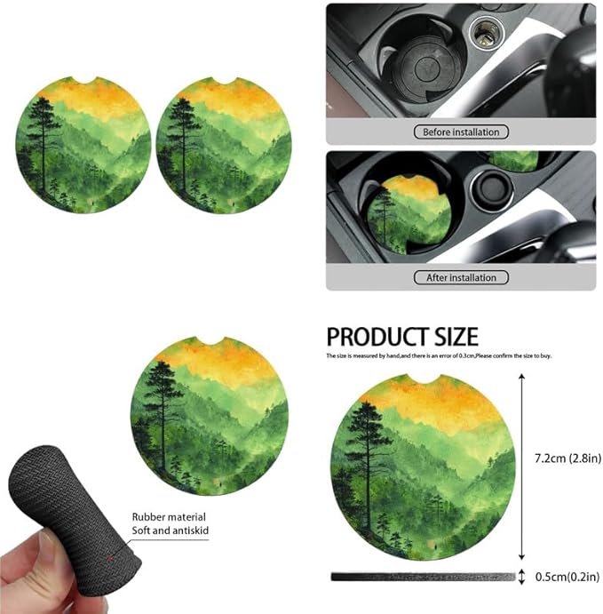 Pine Trees Woodlands Headrest Cover Aesthetic Tree Seat