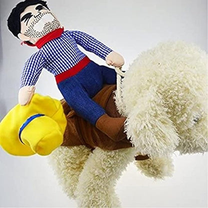 Halloween Cowboy Dog Cat Costume Clothes Novelty Funny