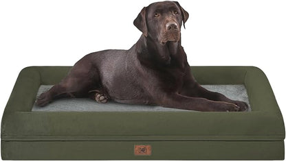 Orthopedic Washable Large Dog Bed: Jumbo Dog Bed Bolster Waterproof