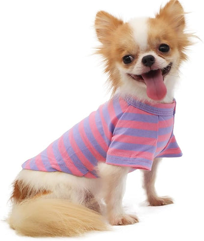 LOPHIPETS 100% Breathable Cotton Striped Dog Tee Shirt