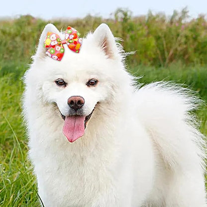24Pcs/12 Pairs 4" Big Dog Hair Bows Fruit