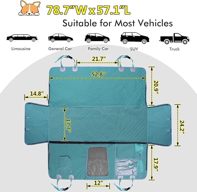 Dog Car Seat Cover for Back Seat CWLSGU5