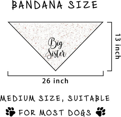 Big Sister Dog Bandanas Gender Reveal Dog Bandana