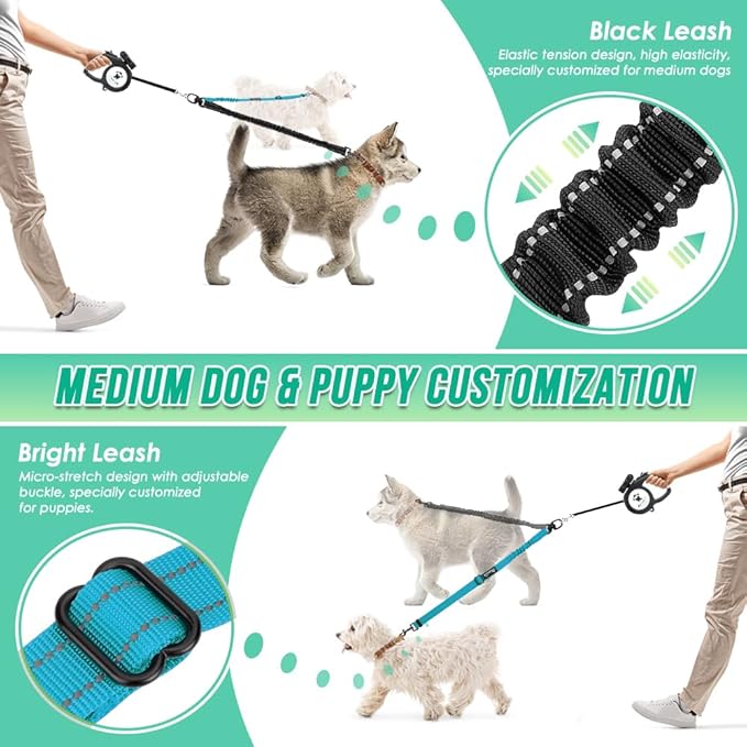 Two Dog Lead 2 in 1 Upgraded