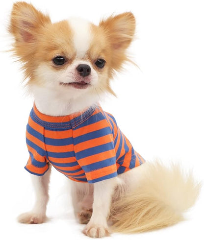 LOPHIPETS 100% Breathable Cotton Striped Dog Tee Shirt