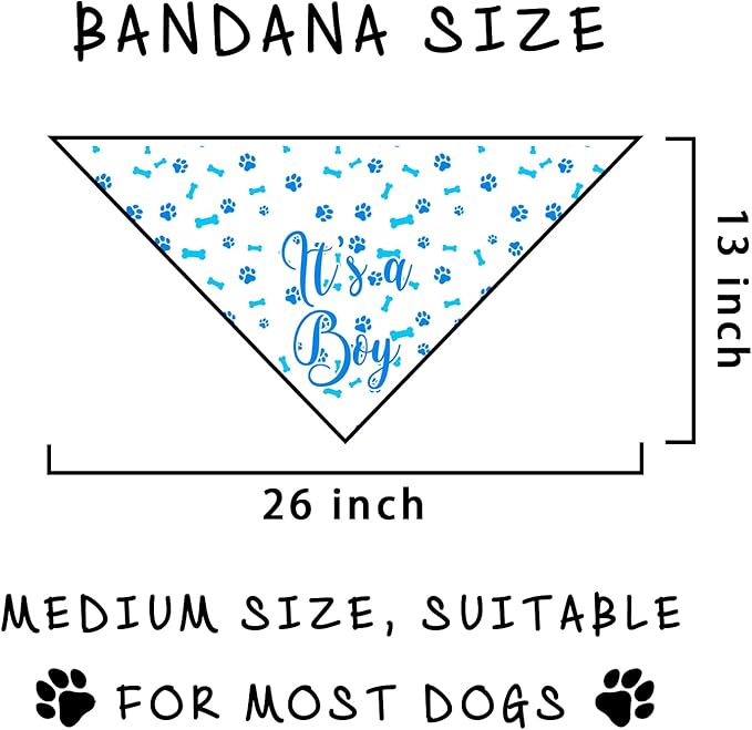 It's a Boy Dog Bandana Gender Reveal Dog