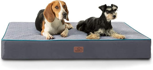 Bedsure Orthopedic Dog Bed for Large Dogs 2-Layer Thick (36x27x3.5 Inches),